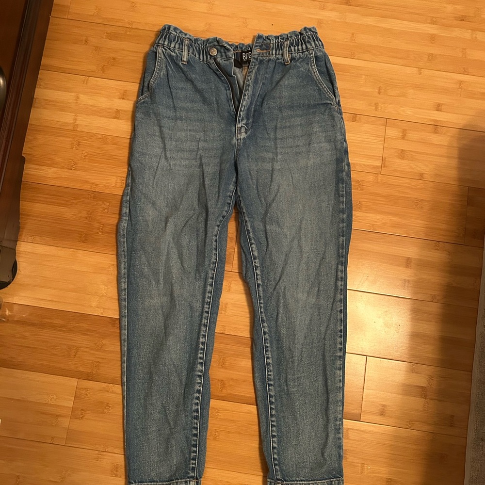 Paper bag style Blue Denim Jeans